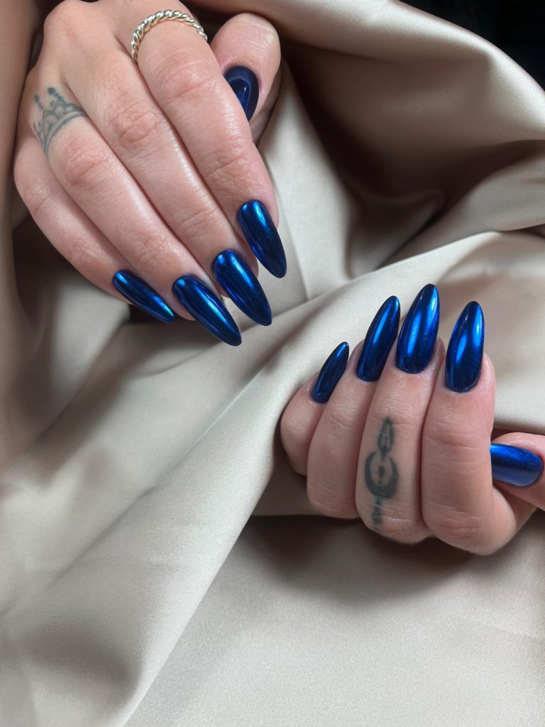 Gel chrome bleu